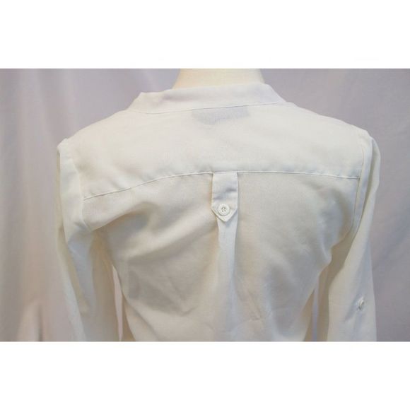Alloy White Sheer Hi Lo Blouse Size S - Picture 5 of 6